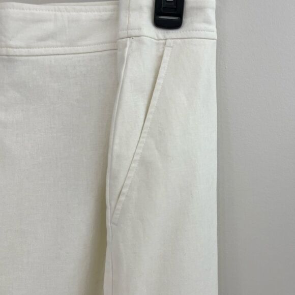 J. Crew Button linen midi skirt in White Plus Size 24 - Picture 3 of 8